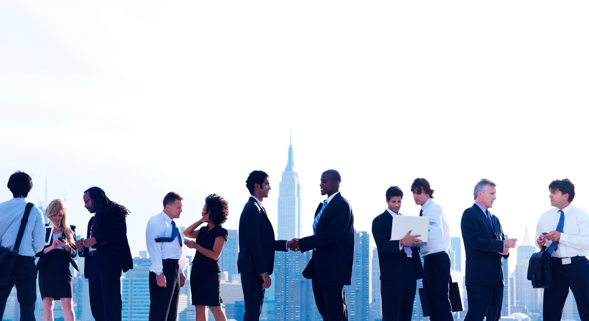 Business People New York Handshake Concept